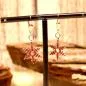 Preview: Ohrringe Schneeflocke Weihnachten in rot versilbert - ohrringe modeschmuck vergoldet weihnachten schneeflocke rot (1)